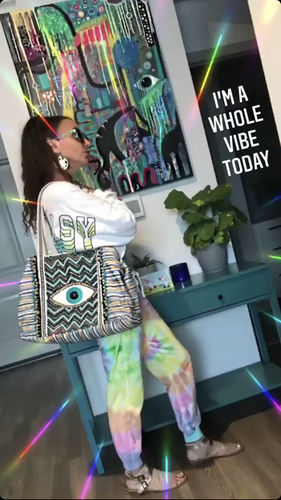 Customer photo review of Grecian Nights Evil Eye Tote