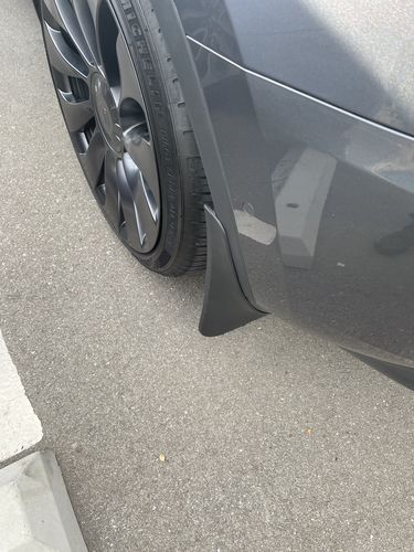 Customer photo review of Heavy Duty Mud Flaps Splash Guards for Tesla Model Y