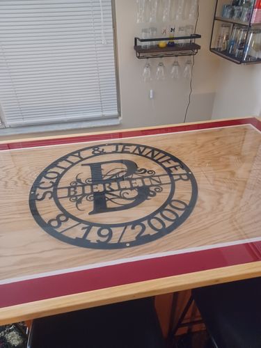 Customer photo review of Circle Letter Monogram
