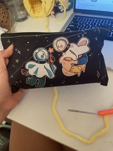 Customer photo review of Space Ghosts Black Vers. Pencil Pouch