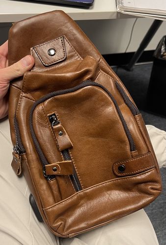 Customer photo review of Altair Leather Sling Bag