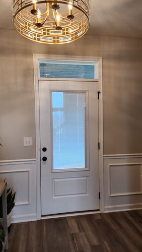 Customer photo review of Raise & Lower Blinds Glass and Frame Kit (3/4 Lite 24" x 50" Frame Size)