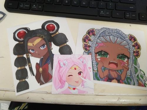 Customer photo review of Black Sailor Moon Car Decal