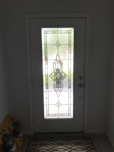 Customer photo review of Wexford Glass and Frame Kit (Full Lite 24" x 66" Frame Size)