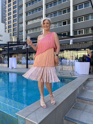 Customer photo review of Your Beauty is Beyond Compare Tassel Dress