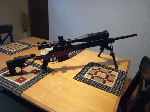 Customer photo review of Sniper KT 12-60X60 SAL Rifle Scope 35mm Tube Side Parallax Adjustment Glass Etched Reticle Red Green Illuminated with Scope Rings