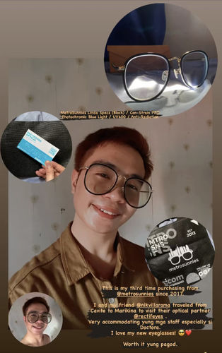 Customer photo review of MetroSunnies Linda Specs (Black) / Replaceable Lens / Eyeglasses for Men and Women