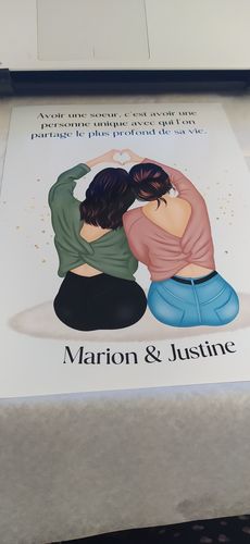 Customer photo review of Affiche Personnalisée - Meilleures Amies