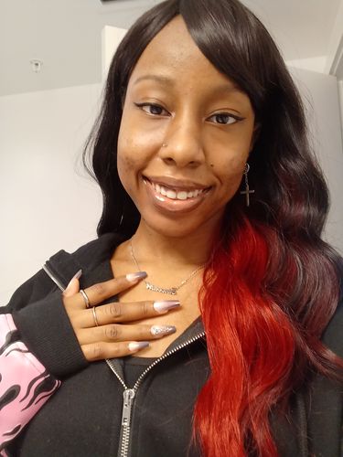 Customer photo review of Pray For Me Hoodie Full Zip-Up (BLACK)