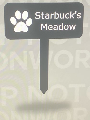 Customer photo review of Custom Garden Sign | Garden Sign | Personalized Garden Sign | Garden | Garden Stake | Garden Art | Metal Yard Art