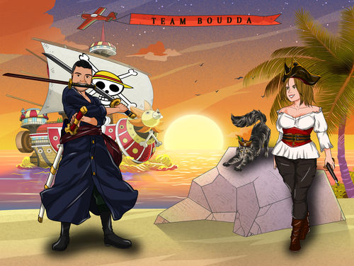 Customer photo review of Caricature dessinée à la main: Portrait One Piece