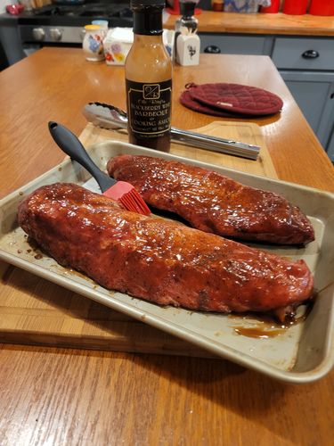 Customer photo review of Pecan Rub Shaker & 2 lb. Refill Bag Combo