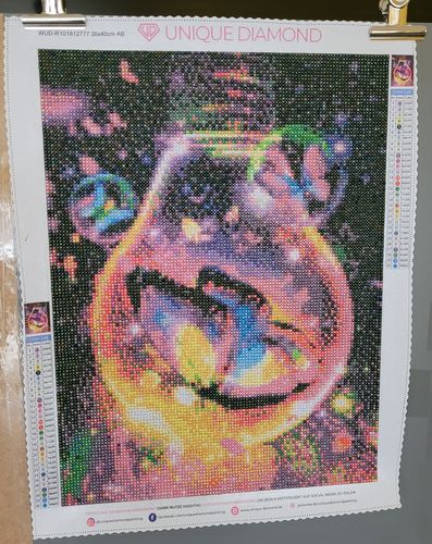 Customer photo review of 100% Voll AB 5D Diamond Painting Glühbirne mit Schmetterling