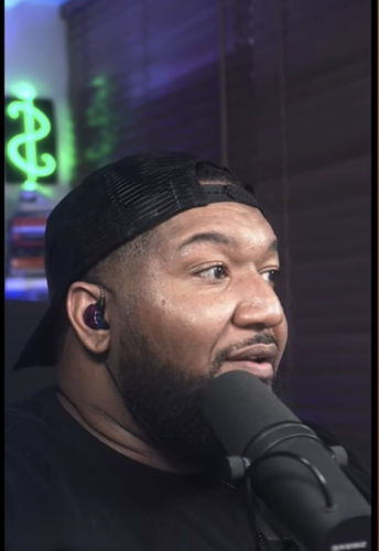 Customer photo review of Big Black Foam Trucker Hat