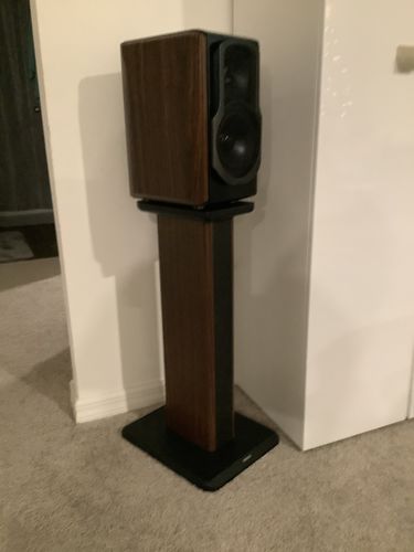 Customer photo review of Edifier S2000MKIII Stands 2 Heavy Duty Speaker Stand Mounts-Wood Grain