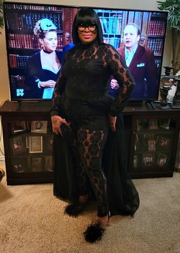 Customer photo review of Black Tulle Lace Skirt Jumpsuit 2pcs Skirts Sets