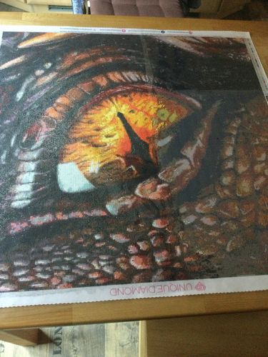 Customer photo review of 5D Diamond Painting Drachen Auge