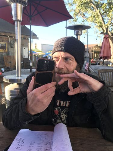 Customer photo review of Carbon Fiber Wood Grain iPhone Case