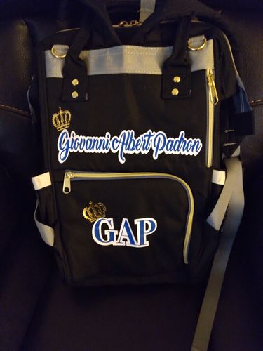 Customer photo review of Carry All Diaper Bag Back Pack