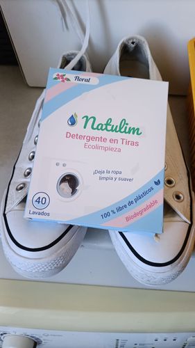 Customer photo review of Eco-Tiras de Detergente 40 lavados Natulim