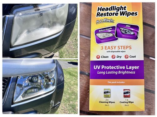 Customer photo review of 1 x Headlight Restore Wipes Kit