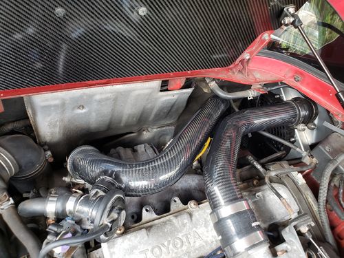 Customer photo review of Carbon Fiber/Forged CF Pipes w/ Side Mounted Intercooler Kit - Version 2 (2020+)