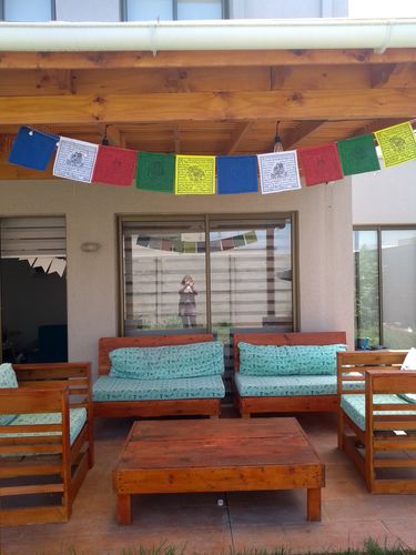 Customer photo review of Bandera de Oración "Caballo de Viento" - Grande