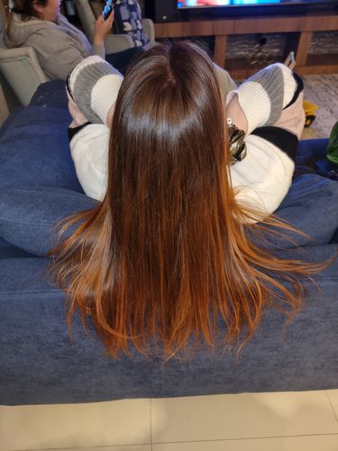 Reseña con foto de un cliente sobre Henna Jamila BAQ (envase dañado)