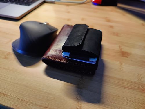 Customer photo review of Nano Boy Pocket with leather coin pocket
