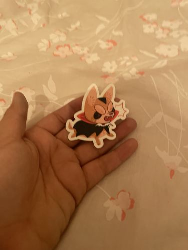 Customer photo review of Halloween Puppies Stickers!