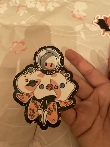 Customer photo review of Cute Space Ghost Stickers! : V5