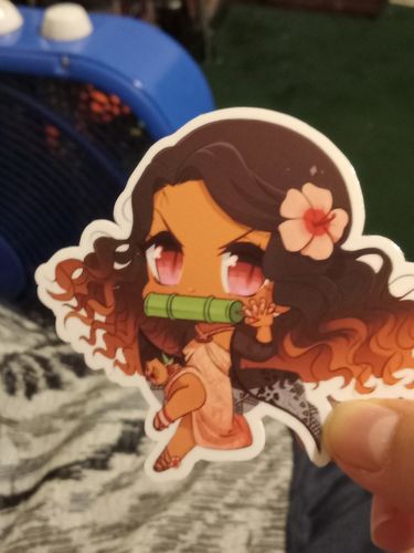 Customer photo review of Pacific Islander Nezuko Sticker