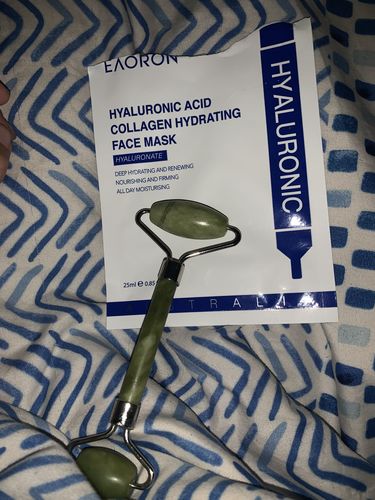 Customer photo review of EAORON Hyaluronic Acid Collagen Hydrating Face Mask (25ml 5 Piece)