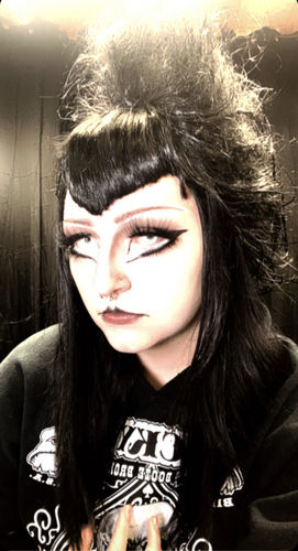 Customer photo review of Zombie Curse Colored Contact Lenses(12 months of use)
