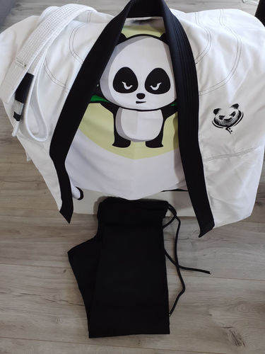 Customer photo review of Custom White with Black Lapel Brazilian Jiu Jitsu Gi