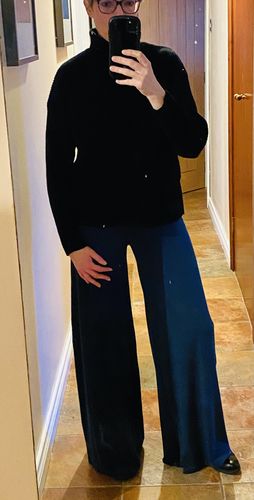 Customer photo review of Bamboo Palazzo Pants Ocean Green