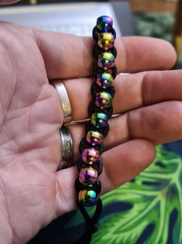 Customer photo review of Oil Slick Hand Caterpillar Fidget
