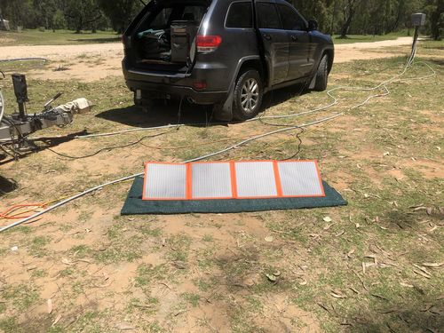 Customer photo review of 100W Solar Blanket Kit Solar panel for Caravan, Camping, Boats, 4WD, Motorhome