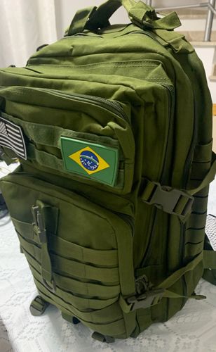 Customer photo review of Super Mochila Tática Militar de 50 Litros - MEGA Resistente - Frete Grátis