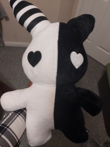 Customer photo review of Rabbit Plushie 20" (BLACK/WHITE)
