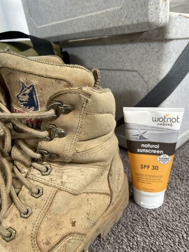 Customer photo review of 30 SPF Natural Sunscreen