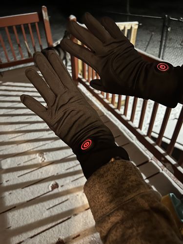 Customer photo review of Toasty Touch® Ultra Thin Heated Gloves