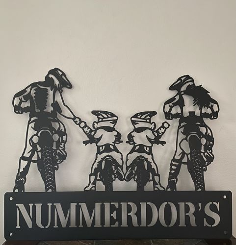 Customer photo review of Motocross Family Custom Sign ~ Metal Porch Sign - Outdoor Sign - Personalized Metal Sign - Dirt Bike Sign