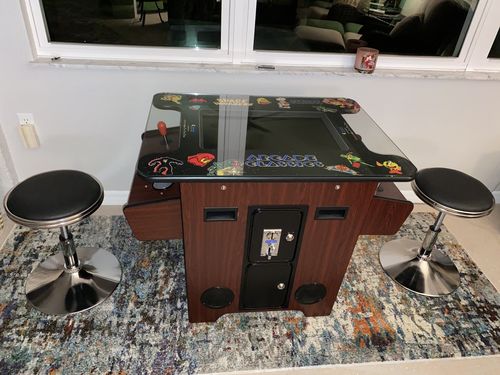 Customer photo review of 412 Cocktail Arcade Machine TRACK BALL DARK WOOD