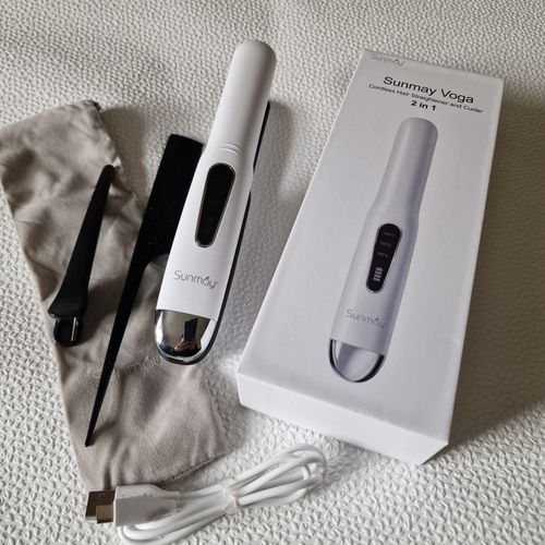 Customer photo review of SUNMAY Voga 2 in 1 Cordless Hair Straightener and Curler