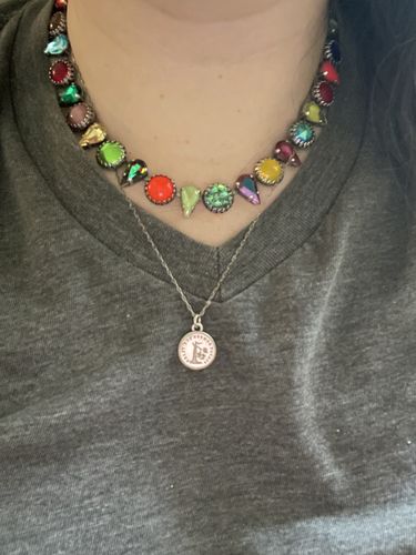 Customer photo review of Layering Choker in Kaleidoscope (Silver)