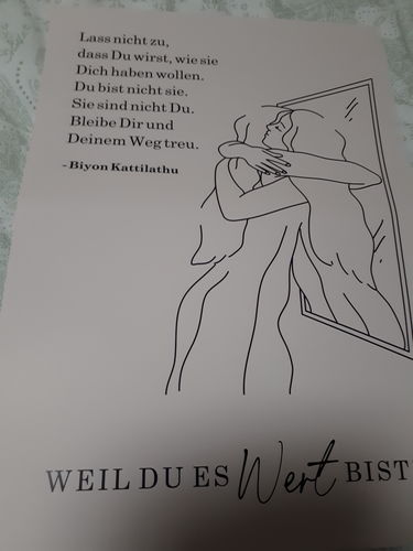 Customer photo review of Erlebnis-BOX von "Weil ich es wert bin! Das 2. Kapitel - 267 Herzensgedanken für sie“