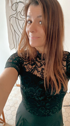 Avis photo d'un client sur Combinaison pantalon noire - IRINA