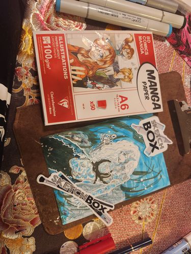 Customer photo review of Winter Illustration Marker + Colored Pencil Premium Box