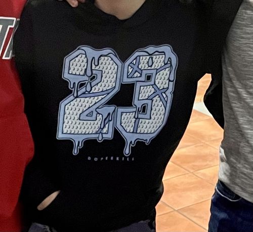 Customer photo review of Number No.23 Unisex Hoodie Match Jordan 11 Low Legend Blue